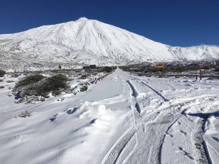 subida al Teide nevado